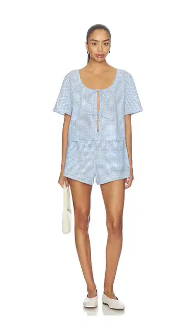 Lunya Airy Cotton Tie Front Top | Thumbnail 4