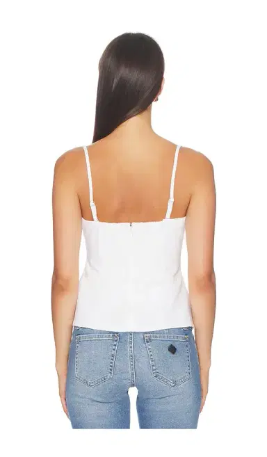 Madewell Airy Denim Ruched Squareneck Tank | Thumbnail 3