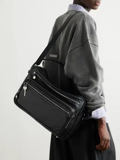 Acne Studios Camero Camera Medium Embellished Textured-Leather Tote Bag - Men | Thumbnail 2
