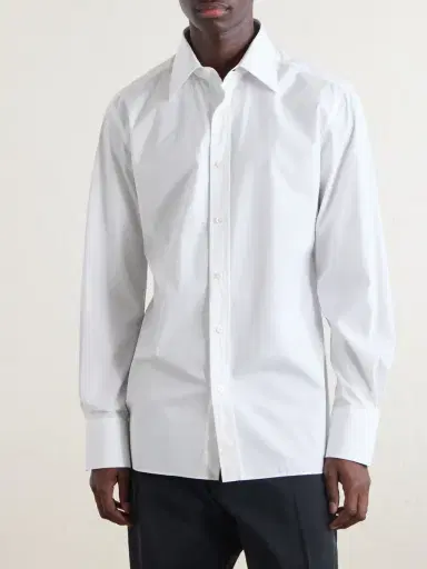 Tom Ford Classic-Collar Cotton-Poplin Shirt - Men | Thumbnail 5 Tom Ford Classic-Collar Cotton-Poplin Shirt - Men | Thumbnail 5