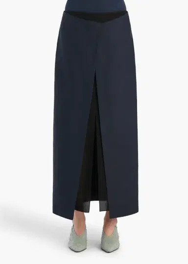 Khaite Tal Skirt In Dark Navy | Thumbnail 3 Khaite Tal Skirt In Dark Navy | Thumbnail 3