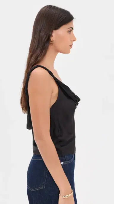 Alice + Olivia Monique Twist Strap Cowl Neck Tank Black | Thumbnail 4 Alice + Olivia Monique Twist Strap Cowl Neck Tank Black | Thumbnail 4