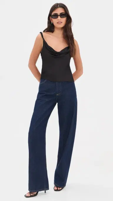 Alice + Olivia Monique Twist Strap Cowl Neck Tank Black | Thumbnail 5 Alice + Olivia Monique Twist Strap Cowl Neck Tank Black | Thumbnail 5