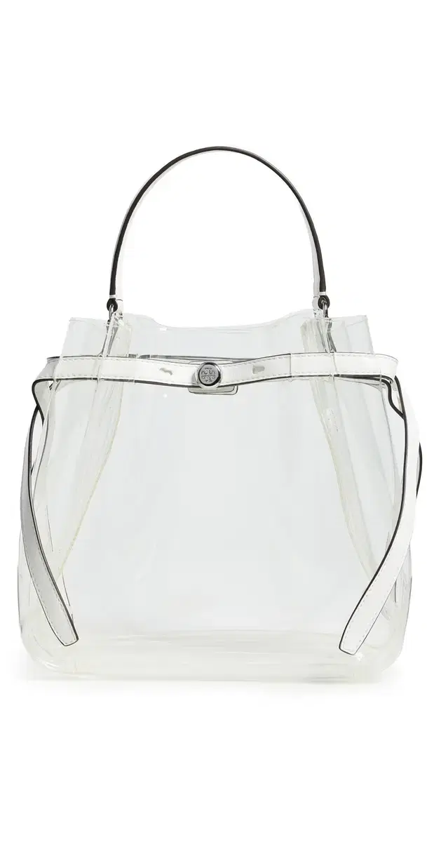 Tory Burch Romy Jelly Bucket Bag Clear One Size