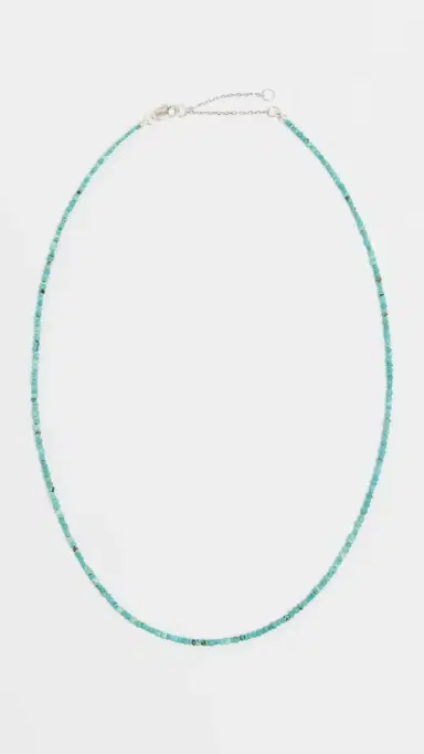 SHASHI Aisha Gemstone Necklace in Turquoise Turquoise One Size | Thumbnail 2