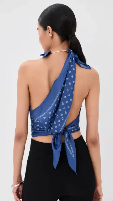 Christopher Esber Bandana Scarf Tie Top | Thumbnail 3 Christopher Esber Bandana Scarf Tie Top | Thumbnail 3