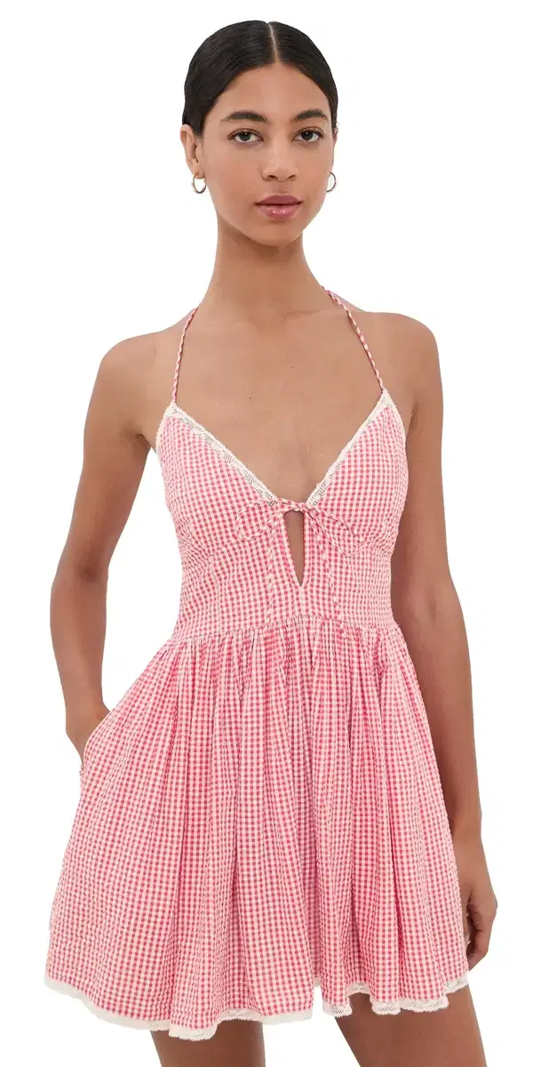 LoveShackFancy Khloe Dress BERRY BRAMBE