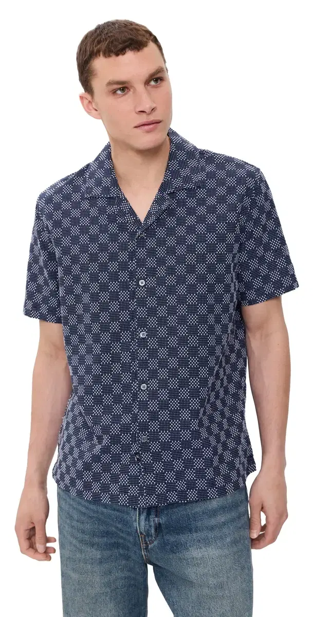 RAILS Kin Button Down hirt Navy ashiko