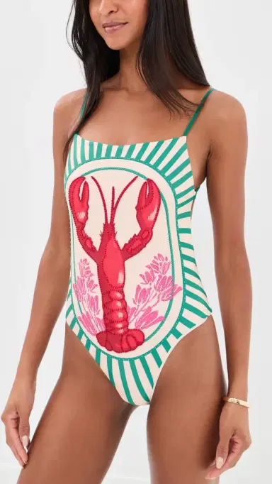 Agua Bendita Valmy Hand Embroidered One Piece ulticolor | Thumbnail 5