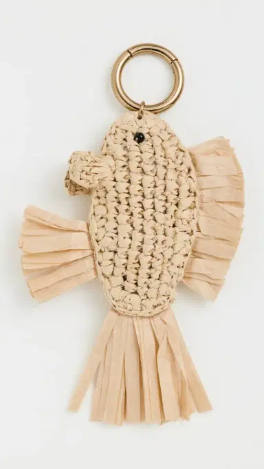 Madewell Crochet Fish Bag Charm True Black Multi One Size | Thumbnail 2