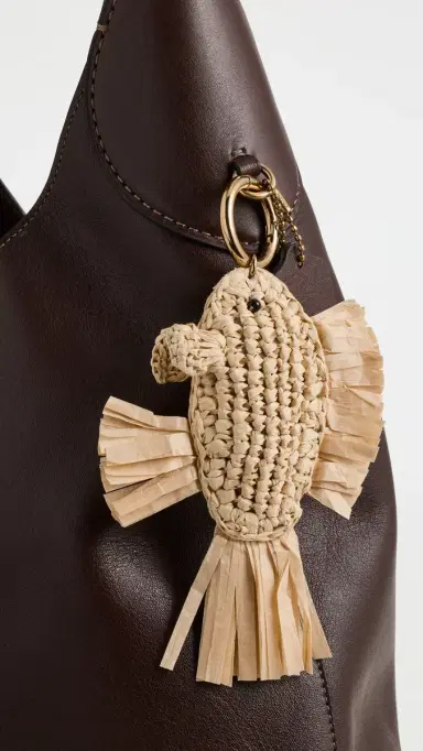 Madewell Crochet Fish Bag Charm True Black Multi One Size | Thumbnail 4