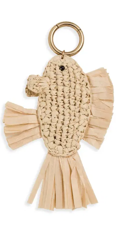 Madewell Crochet Fish Bag Charm True Black Multi One Size | Thumbnail 1