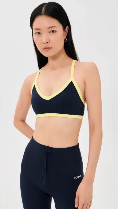 FORM V Neck Bra Navy/Lemon XS | Thumbnail 2