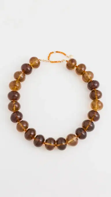 BaubleBar Joan Semi-Precious Necklace Brown One Size | Thumbnail 2