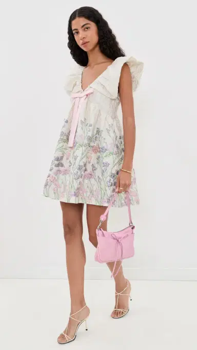 endless rose Jacquard Mini Dress Cream ulti | Thumbnail 5