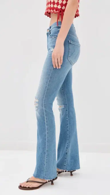 Mother The Weekender Fray Flare Jeans | Thumbnail 4 Mother The Weekender Fray Flare Jeans | Thumbnail 4