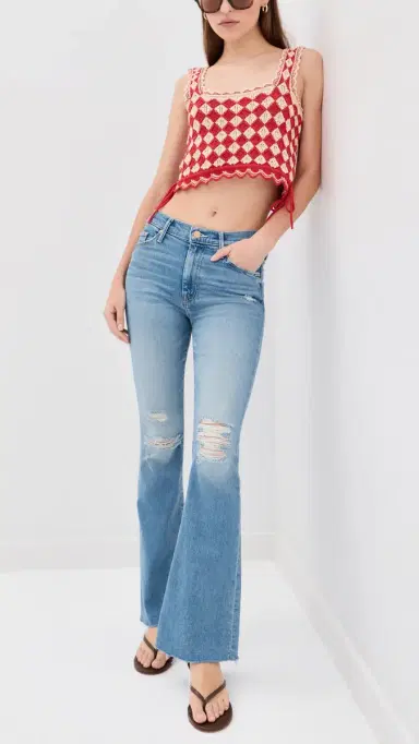 Mother The Weekender Fray Flare Jeans | Thumbnail 5 Mother The Weekender Fray Flare Jeans | Thumbnail 5