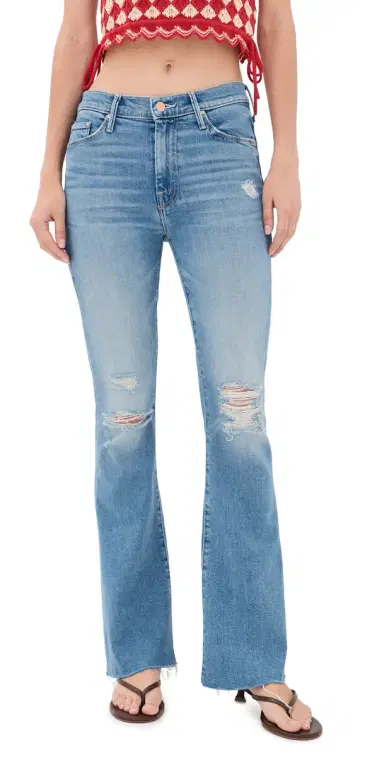 Mother The Weekender Fray Flare Jeans | Thumbnail 1 Mother The Weekender Fray Flare Jeans | Thumbnail 1