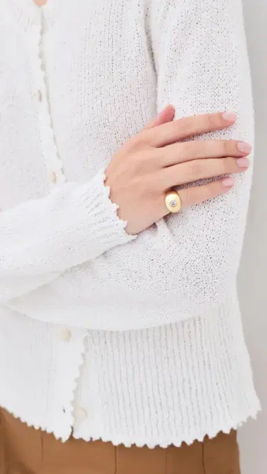 Galley Los Angeles Kelsey Pinky Ring Sterling Silver Plated/Gold | Thumbnail 3