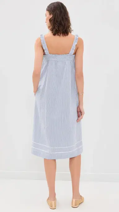 Marea Felicity Dress Blue/White eersucker | Thumbnail 3