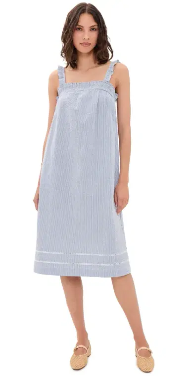 Marea Felicity Dress Blue/White eersucker | Thumbnail 1