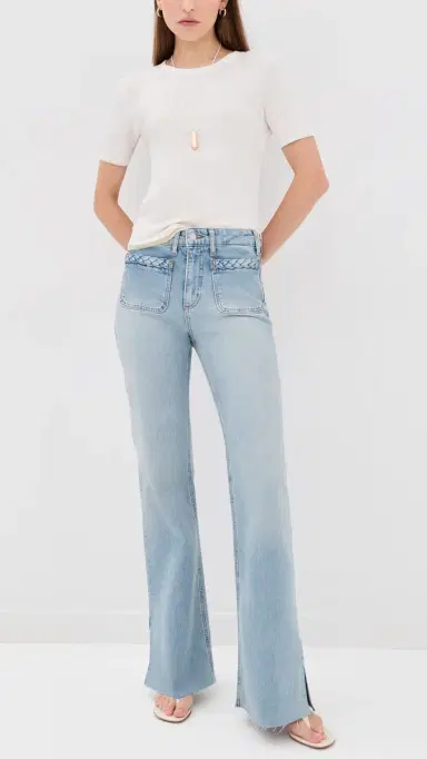 PAIGE Sofia Braided Patch Pocket Jeans Montebello | Thumbnail 5 PAIGE Sofia Braided Patch Pocket Jeans Montebello | Thumbnail 5