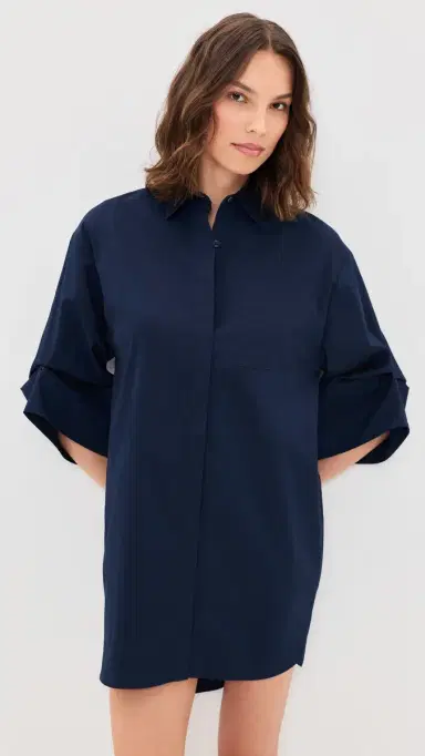 Staud Nico Mini Dress Navy | Thumbnail 3 Staud Nico Mini Dress Navy | Thumbnail 3