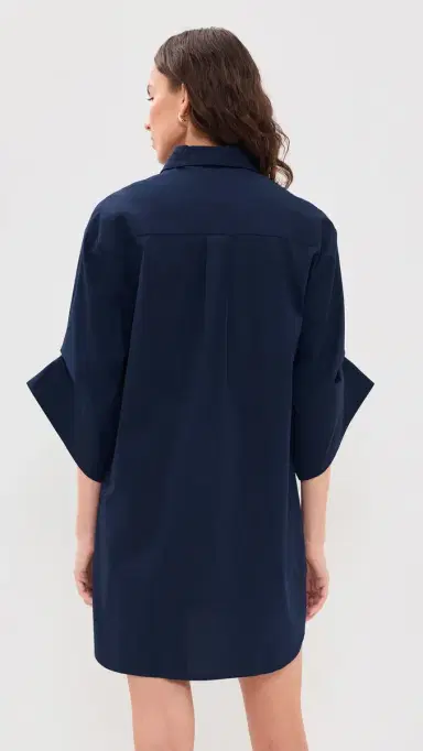 Staud Nico Mini Dress Navy | Thumbnail 4 Staud Nico Mini Dress Navy | Thumbnail 4