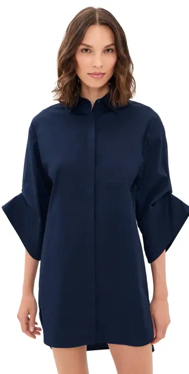 Staud Nico Mini Dress Navy | Thumbnail 1 Staud Nico Mini Dress Navy | Thumbnail 1