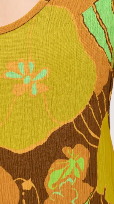 Tibi Kamara Print Racerback Short Dress Brown Multi 2 | Thumbnail 6 Tibi Kamara Print Racerback Short Dress Brown Multi 2 | Thumbnail 6