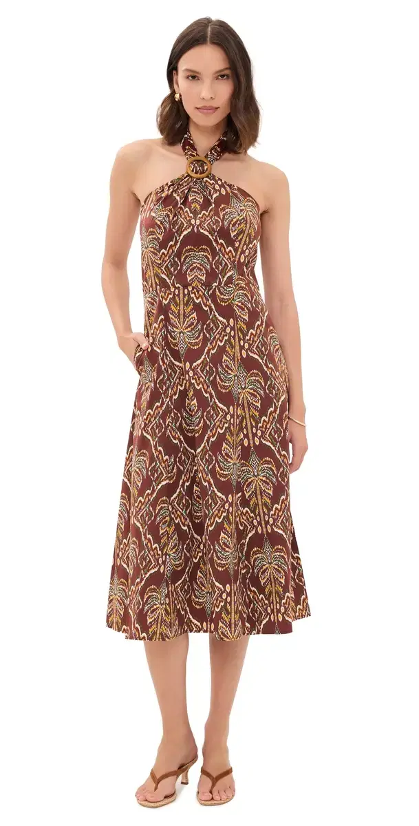 Lainey Midi Dress Bronze Multi