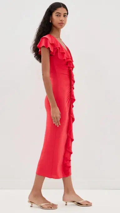 Cinq à Sept Tallis Midi Dress Crimson Aura 6 | Thumbnail 4 Cinq à Sept Tallis Midi Dress Crimson Aura 6 | Thumbnail 4