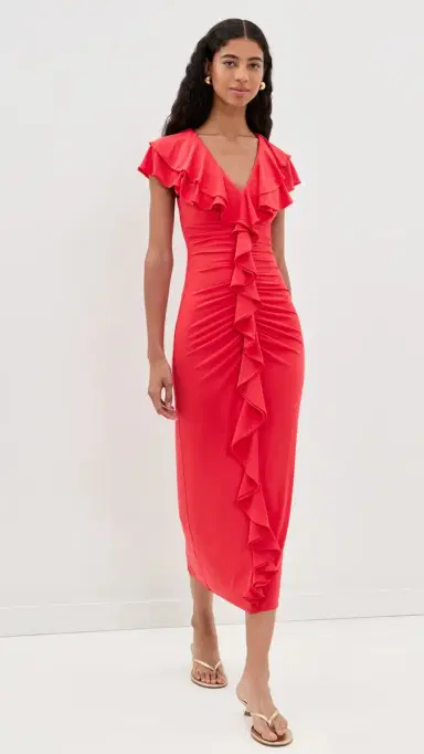 Cinq à Sept Tallis Midi Dress Crimson Aura 6 | Thumbnail 5 Cinq à Sept Tallis Midi Dress Crimson Aura 6 | Thumbnail 5