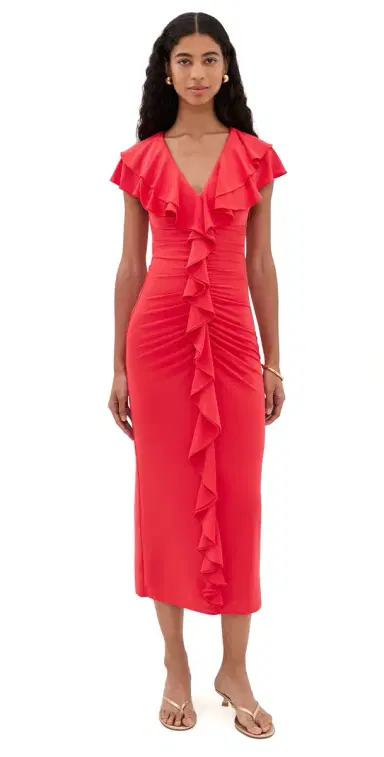 Cinq à Sept Tallis Midi Dress Crimson Aura 6 | Thumbnail 1 Cinq à Sept Tallis Midi Dress Crimson Aura 6 | Thumbnail 1