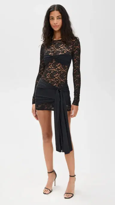 LIONESS idnight Mini Dress Onyx | Thumbnail 2