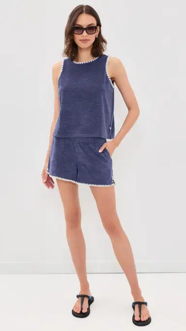 Marine Layer Towel Terry Shell Tank Deep Cobalt L | Thumbnail 5 Marine Layer Towel Terry Shell Tank Deep Cobalt L | Thumbnail 5
