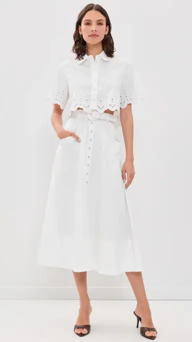 Saloni Dree Crop Button Down Shirt | Thumbnail 5 Saloni Dree Crop Button Down Shirt | Thumbnail 5