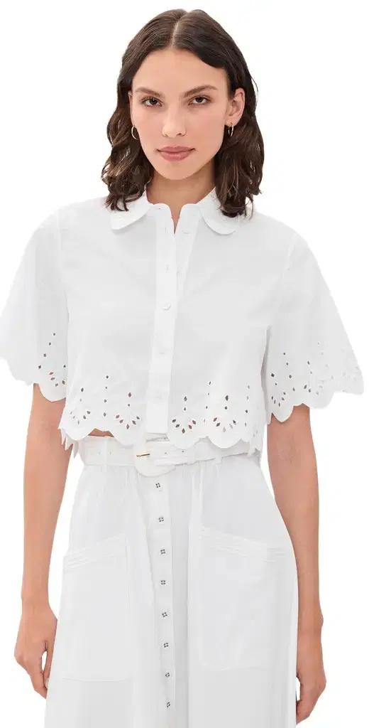 Dree Crop Button Down Shirt Dree Crop Button Down Shirt