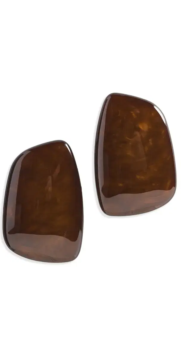 By Adina Eden Chocolate Natural Shape Stud Earrings Brown One Size