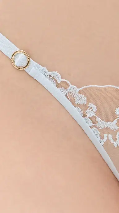 Bluebella Marisa Embroidered Sheer Panty Ice Water Blue/Sheer M | Thumbnail 5