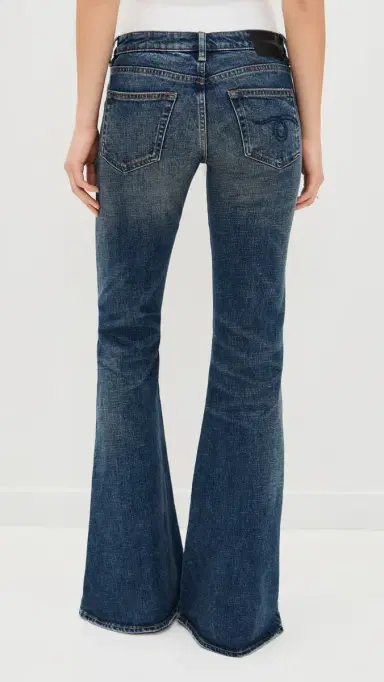 R13 Overflow Boy Flare Mire Blue Stretch | Thumbnail 4