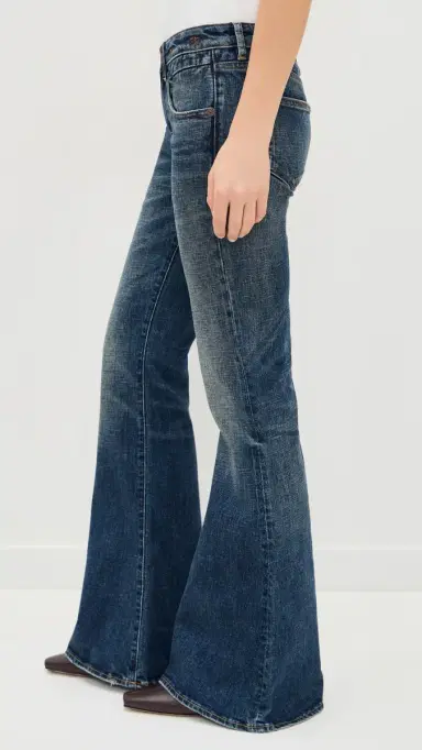 R13 Overflow Boy Flare Mire Blue Stretch | Thumbnail 5