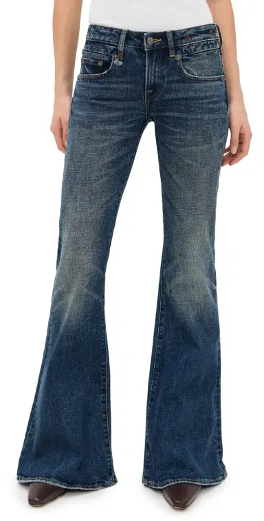 R13 Overflow Boy Flare Mire Blue Stretch | Thumbnail 1