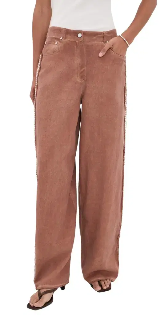 Jeeper Studded Pants Faded Plum