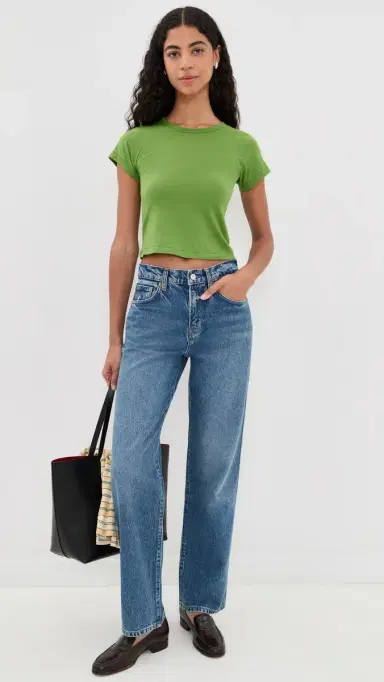 ÉTERNE Chloe Baby Tee Fern | Thumbnail 5