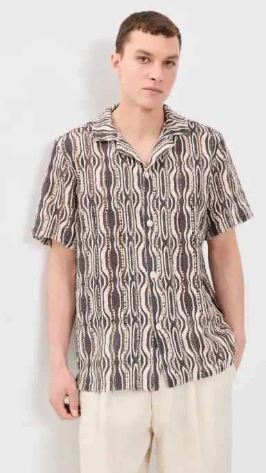 OAS Zefi Cuba Shirt Dark Blue | Thumbnail 2
