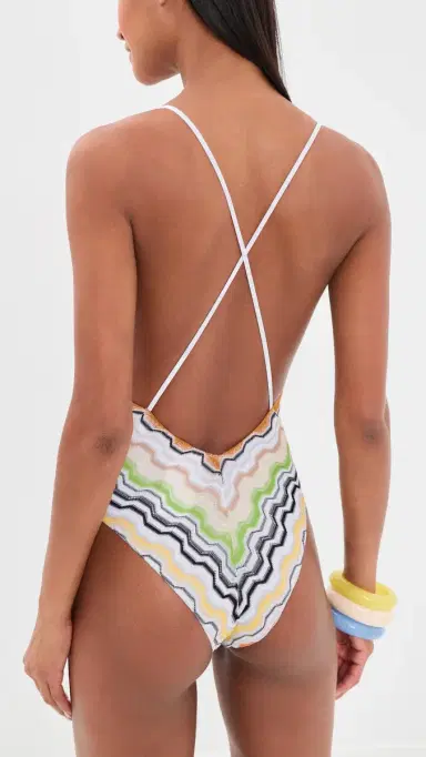 Missoni Chevron Pattern One Piece | Thumbnail 3 Missoni Chevron Pattern One Piece | Thumbnail 3