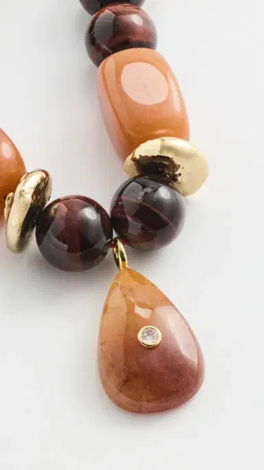 Maison Irem Amber Glow Necklace Brown One Size | Thumbnail 5