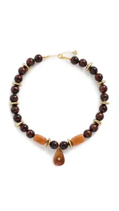 Maison Irem Amber Glow Necklace Brown One Size | Thumbnail 6