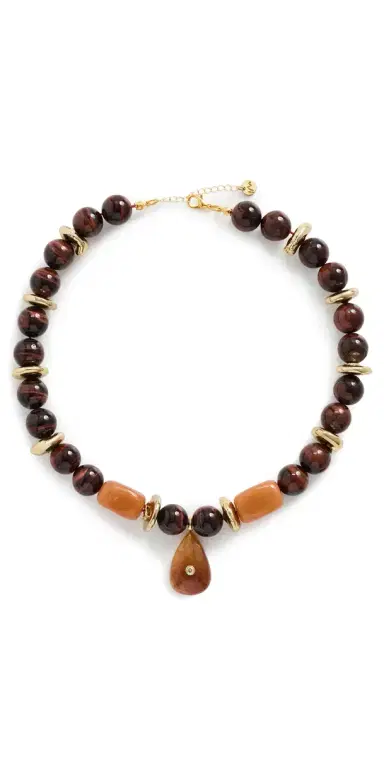 Maison Irem Amber Glow Necklace Brown One Size | Thumbnail 1